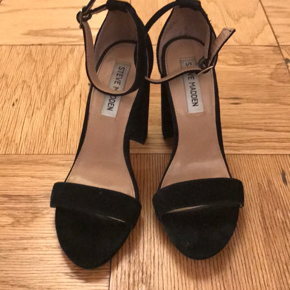 Steve Madden Carrson Black Heeled Sandal